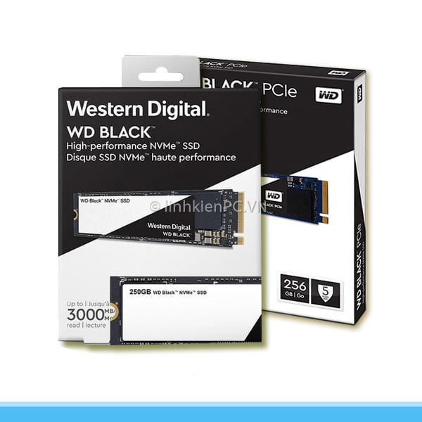 Ổ cứng SSD WD Black 250GB M.2 2280 NVMe PCIe Gen3 x4 (WDS250G3X0C)
